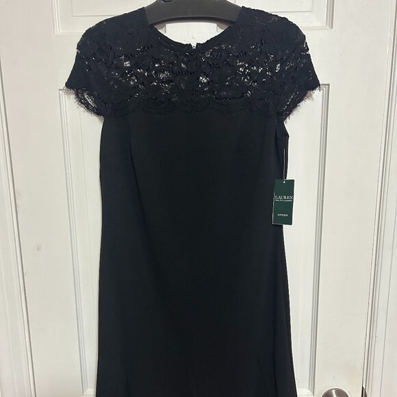 Ralph Lauren Black Dress Size 4 NEW with tags - Picture 1 of 6